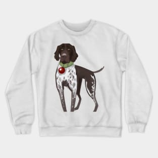 Cute German Shorthaired Pointer Drawing Crewneck Sweatshirt